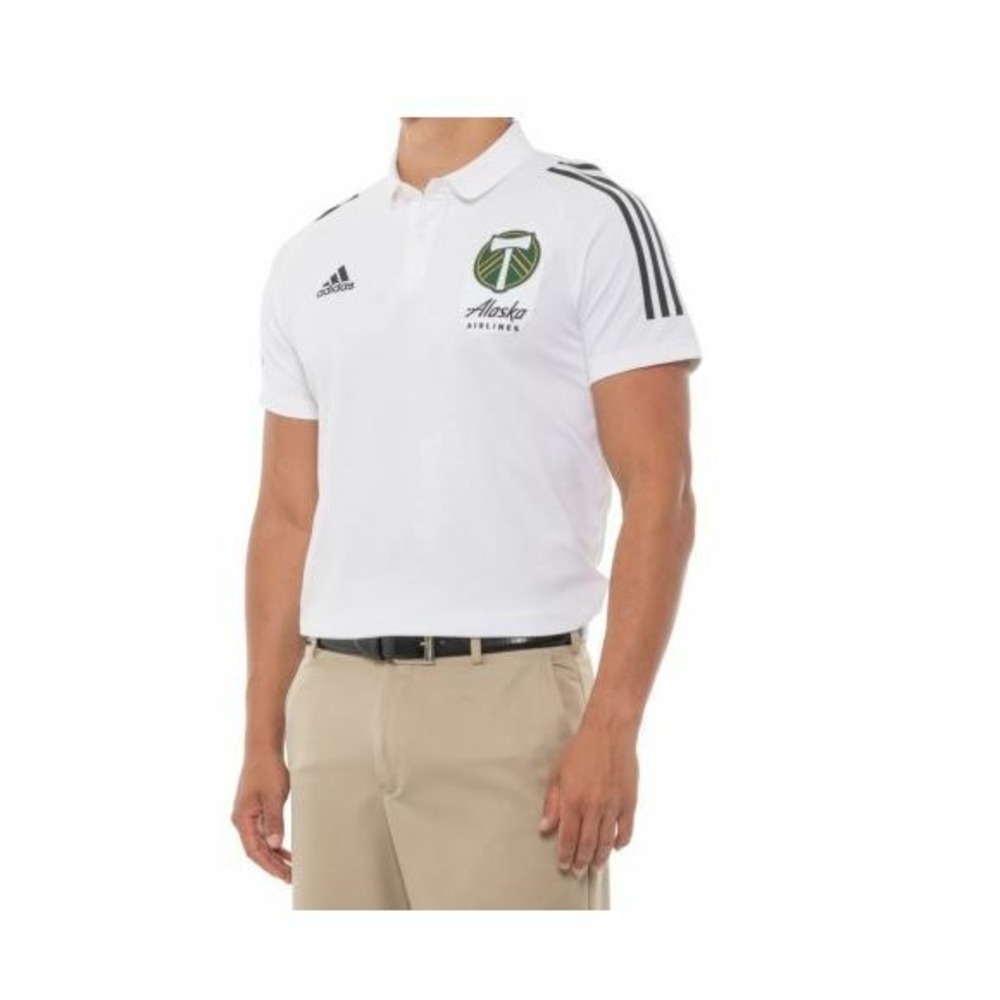 Adidas Aeroready MLS Portland Timbers Soccer Polo Shirt White Men S FS7751